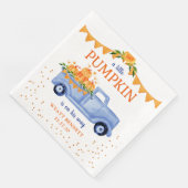 Serviette En Papier Baby shower Citrouille bleu (Coin)