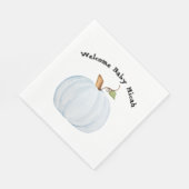 Serviette En Papier Baby shower Citrouille bleu clair Napkin (Coin)