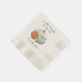 Serviette En Papier Baby shower Citrouille bleu Dusty (Coin)