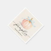 Serviette En Papier Baby shower Citrouille Blue Bow (Coin)