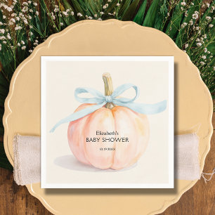 Serviette En Papier Baby shower Citrouille Blue Bow