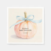Serviette En Papier Baby shower Citrouille Blue Bow (Devant)