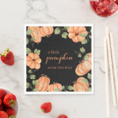 Serviette En Papier Baby shower Citrouille Chic Black Fall (En situation)