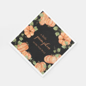Serviette En Papier Baby shower Citrouille Chic Black Fall (Coin)