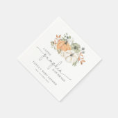 Serviette En Papier Baby shower Citrouille d'automne (Coin)