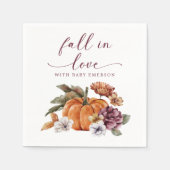Serviette En Papier Baby shower Citrouille d'automne (Devant)
