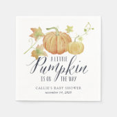 Serviette En Papier Baby shower Citrouille d'automne (Devant)