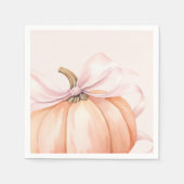 Serviette En Papier Baby shower Citrouille de boue rose Aquarelle (Devant)