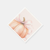 Serviette En Papier Baby shower Citrouille de boue rose Aquarelle (Coin)