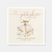 Serviette En Papier Baby shower Citrouille de Fall Little (Devant)