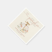 Serviette En Papier Baby shower Citrouille de Fall Little (Coin)