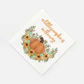 Serviette En Papier Baby shower Citrouille de tournesols neutres selon (Coin)