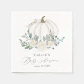 Serviette En Papier Baby shower Citrouille Floral Greenery (Devant)