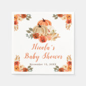 Serviette En Papier Baby shower Citrouille orange (Devant)