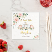 Serviette En Papier Baby shower citrouille Rose Et Or (En situation)