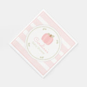 Serviette En Papier Baby shower Citrouille rose Napkin (Coin)