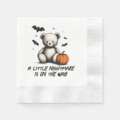 Serviette En Papier Baby shower Citrouille Teddy (Devant)