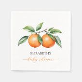 Serviette En Papier Baby shower Citrus Orange (Devant)