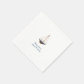 Serviette En Papier Baby shower classique nautique (Coin)