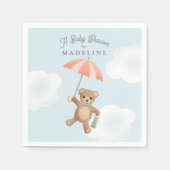 Serviette En Papier Baby shower classique Teddy Bear Pastel (Devant)