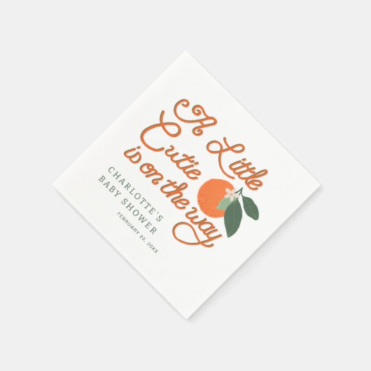 Serviette En Papier Baby shower Clementine Little Cutie (Coin)