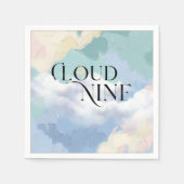 Serviette En Papier Baby shower Cloud Nine Pastel (Devant)