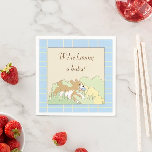 Serviette En Papier Baby shower Cocktail serviettes/Blue Construire un (En situation)