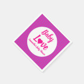 Serviette En Papier Baby shower Coeur Amour Bébé (Coin)