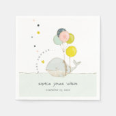 Serviette En Papier Baby shower Coeur de Balloon sous-marin mignon (Devant)