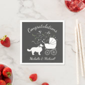 Serviette En Papier Baby shower Collie frontalier (En situation)