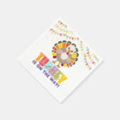 Serviette En Papier Baby shower coloré Festif Little Turkey (Coin)