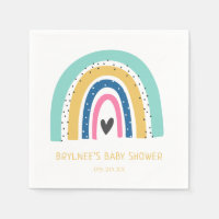 Baby shower coloré Pastel Rainbow
