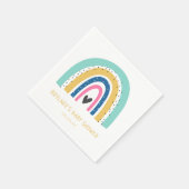 Serviette En Papier Baby shower coloré Pastel Rainbow (Coin)