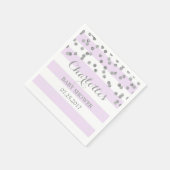Serviette En Papier Baby shower Confetti d'argent en javande violette (Coin)