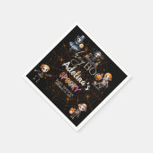 Serviette En Papier Baby shower Costume Halloween Boo Skeletons Éffray (Coin)