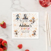 Serviette En Papier Baby shower Costume Halloween Boo Skeletons Éffray (En situation)