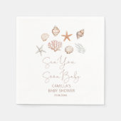 Serviette En Papier Baby shower côtier de Sea You Bientôt (Devant)