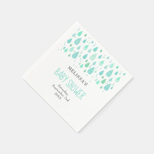 Serviette En Papier Baby shower Couples Couples Cute Raindrops / Saupo (Coin)
