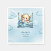 Serviette En Papier Baby shower Coussin Teddy Bear (Devant)