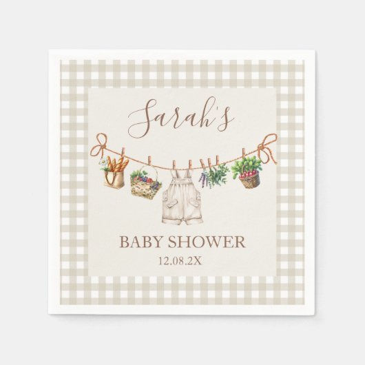 Serviette En Papier Baby shower cultivé localement (Devant)
