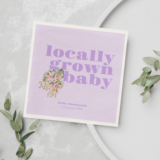 Serviette En Papier Baby shower cultivé localement | Colorblock PURPLE