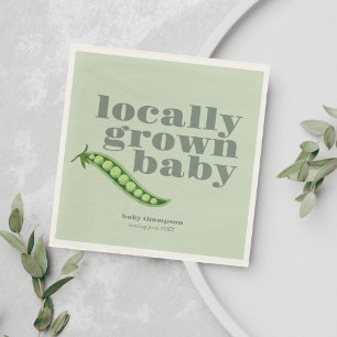 Serviette En Papier Baby shower cultivé localement SAGE DE BLOCAGE