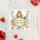 Serviette En Papier Baby Shower Cute Baby Animals (En situation)