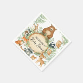 Serviette En Papier Baby Shower Cute Baby Animals (Coin)