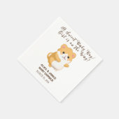 Serviette En Papier Baby shower Cute Hamster Napkins (Coin)