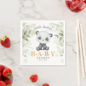 Serviette En Papier Baby shower Cute Panda Eucalipt Verdure (En situation)