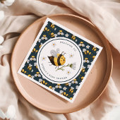 Serviette En Papier Baby shower d'abeilles à fleur marguerite