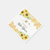 Serviette En Papier Baby shower d'abeilles de tournesol (Coin)