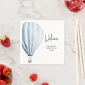 Serviette En Papier Baby shower d'accueil en montgolfière (En situation)