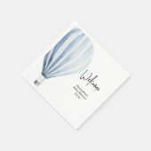 Serviette En Papier Baby shower d'accueil en montgolfière (Coin)